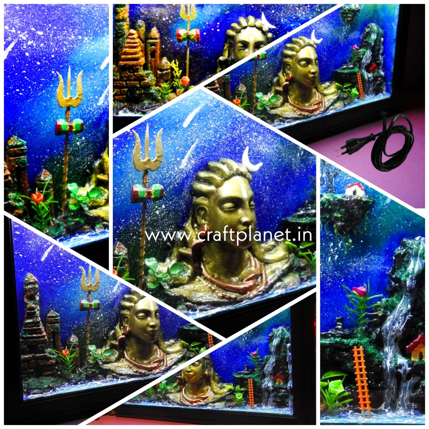 Miniature box frame - Personalised miniature Gifts 3D with light %count(title) - adiyogi e1612855928646