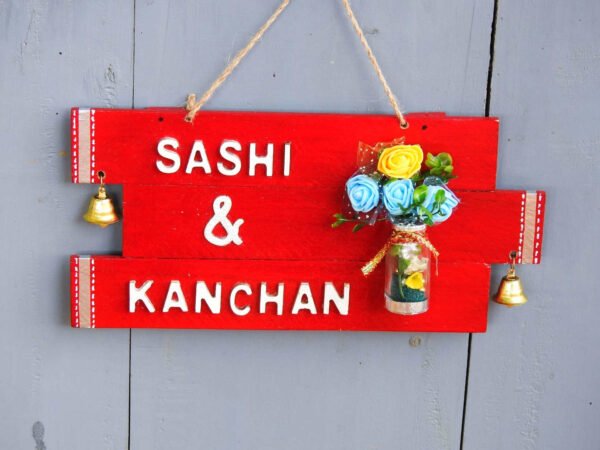 Customised Wooden Name Plate (RED) - Unique Gift %count(title) - IMG 20210909 140856