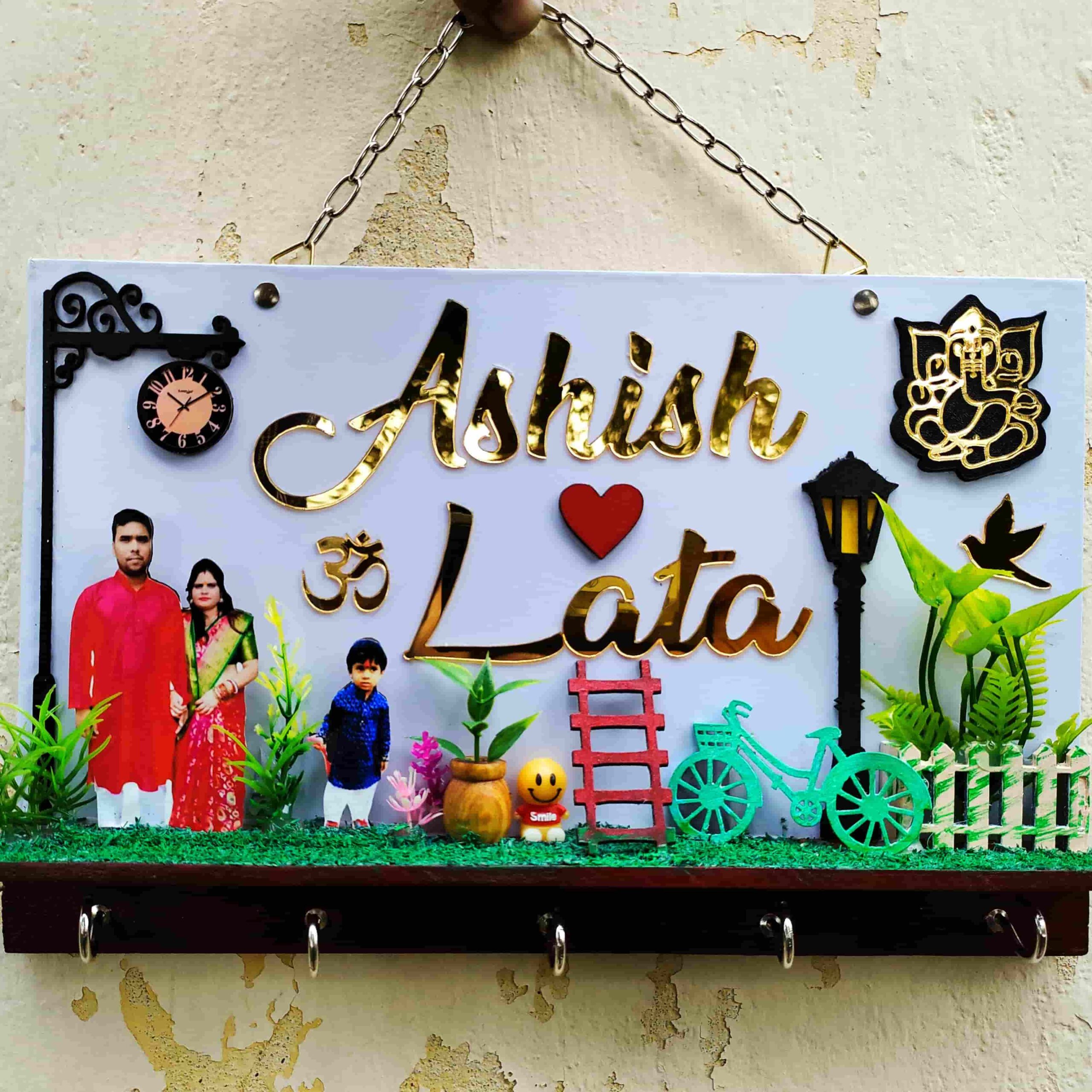 Miniature box frame - Personalised miniature Gifts 3D with light %count(title) - miniature name plate