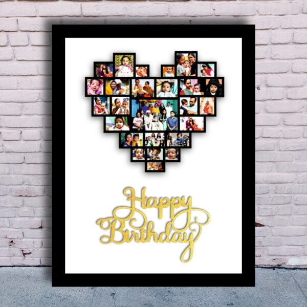 Heart Shaped Photo Collage Photo Frame with Customised Text (WHITE) %count(title) - PicsArt 02 14 01.33.08