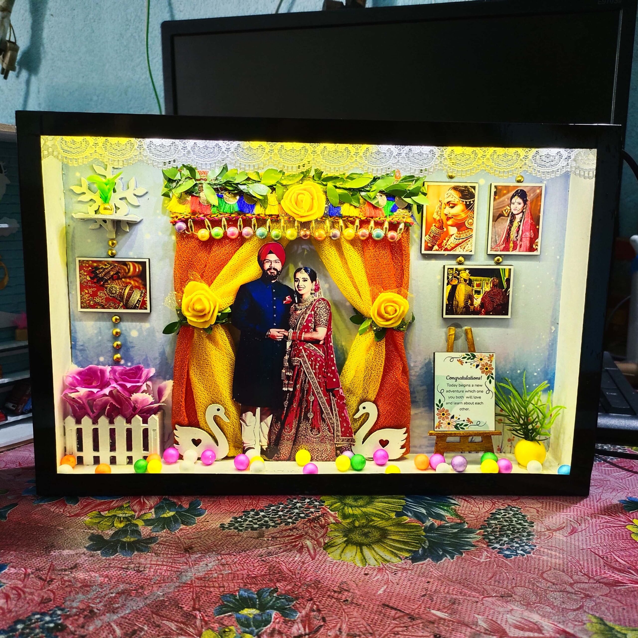 Miniature box frame - Personalised miniature Gifts 3D with light %count(title) - IMG 20230403 085704 min scaled