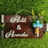 Customised Wooden Name Plate (BROWN) - Unique Gift %count(title) - 1000031780