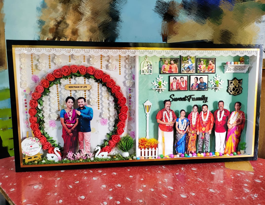 Miniature box frame - Personalised miniature Gifts 3D with light %count(title) - Miniature Photo Frame 14