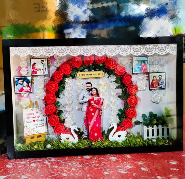 Miniature frame With Lights - 3d Customised Wedding Photo frame %count(title) - Miniature Photo Frame 2