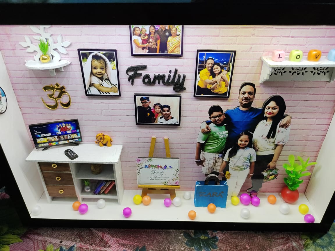 Miniature box frame - Personalised miniature Gifts 3D with light %count(title) - Miniature Photo Frame 23