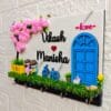 Miniature garden setup Customized Key holder Name plate -3d Anniversary, Wedding Gift %count(title) - craft planet shadow box miniature frame 10