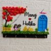 Miniature garden setup Customized Key holder Name plate -3d Anniversary, Wedding Gift Red %count(title) - craft planet shadow box miniature frame 13