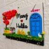 Miniature garden setup Customized Key holder Name plate -3d Anniversary, Wedding Gift Red %count(title) - craft planet shadow box miniature frame 14