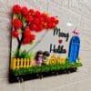Miniature garden setup Customized Key holder Name plate -3d Anniversary, Wedding Gift Red %count(title) - craft planet shadow box miniature frame 15